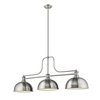 Z-Lite Melange 3 Light Chandelier, Brushed Nickel & Brushed Nckel 725-3BN-D12BN